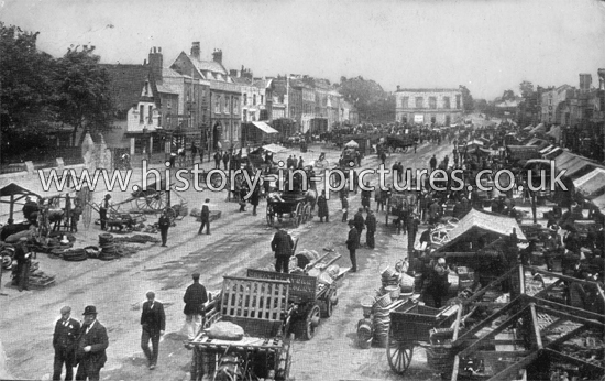 Market Day, Market Square, Romford, Essex. c.1908